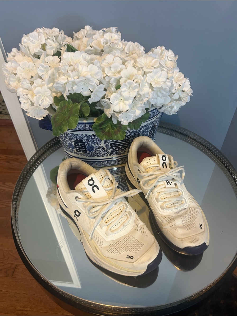 ON CLOUD Tennis-Pickleball Cream and Navy Sneakers